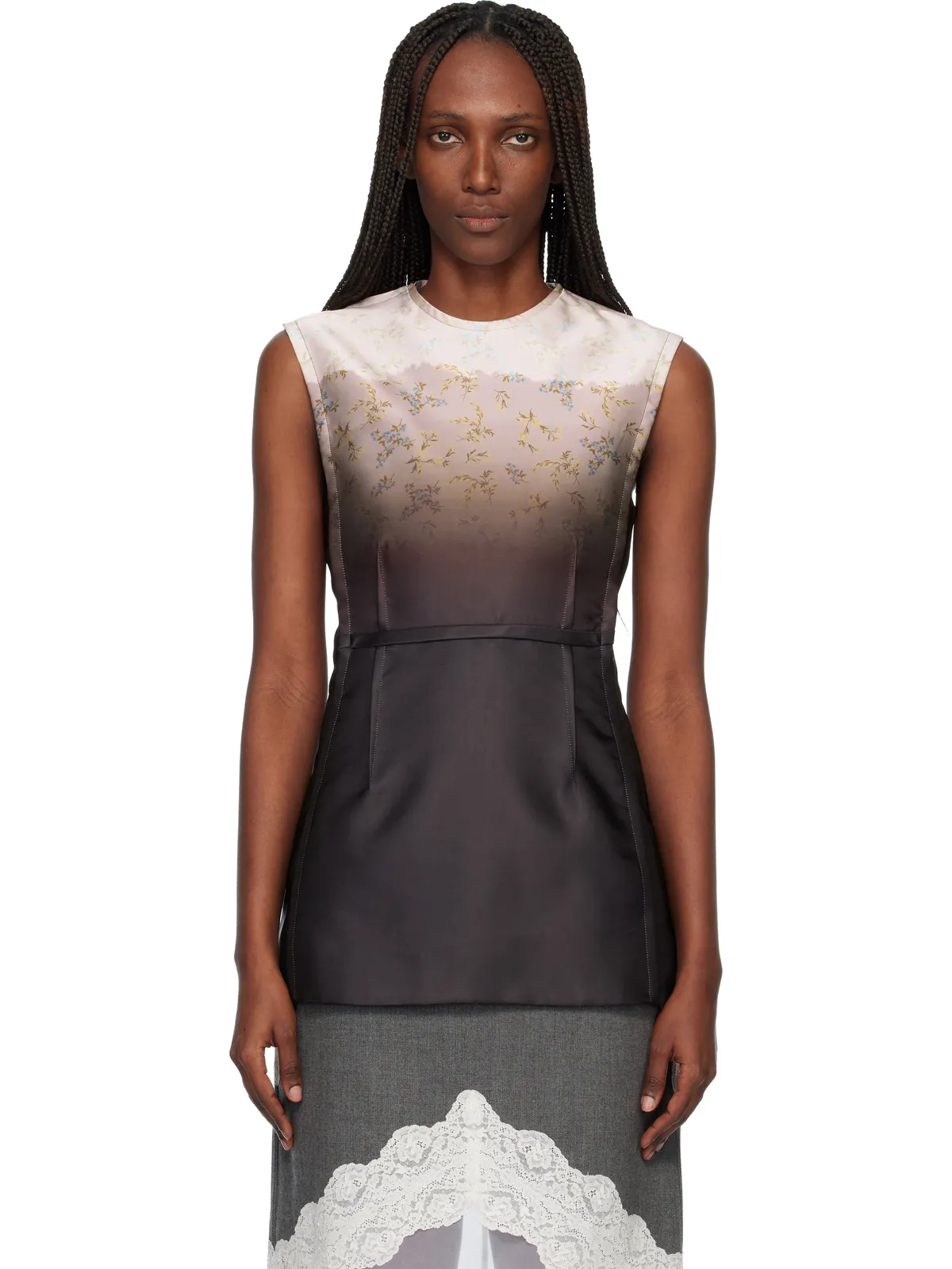 Jil Sander Burnt Bouquet Printed ノースリーブトップス - 画像1