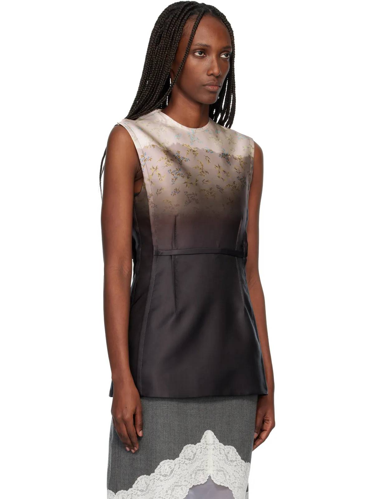 Jil Sander Burnt Bouquet Printed ノースリーブトップス - 画像2