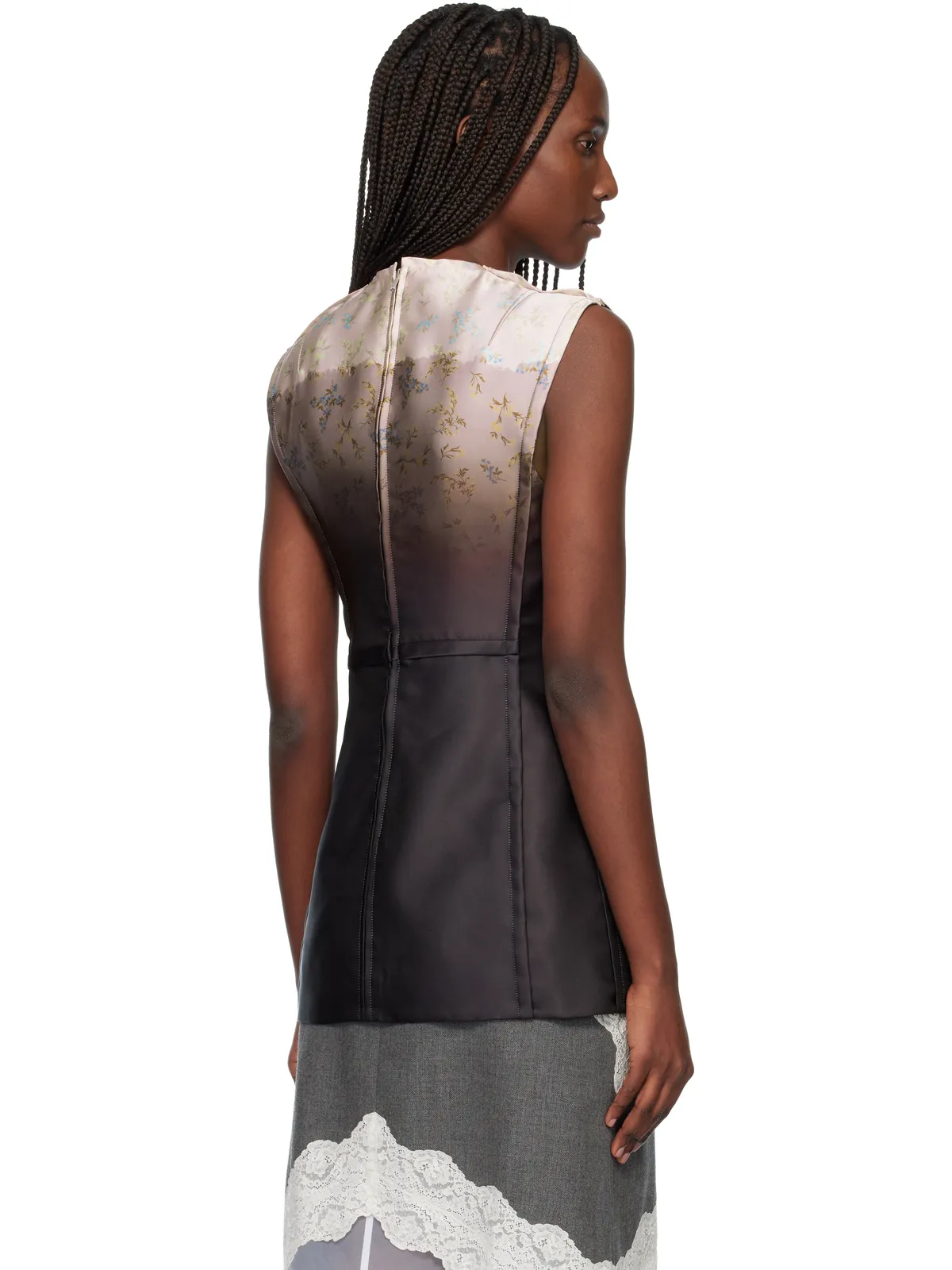 Jil Sander Burnt Bouquet Printed ノースリーブトップス - 画像3