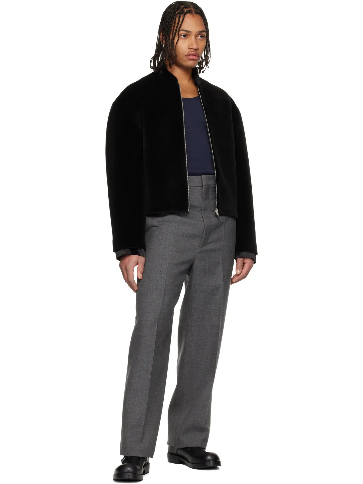 Jil Sander ウールギャバジン トラウザーズ - 画像4