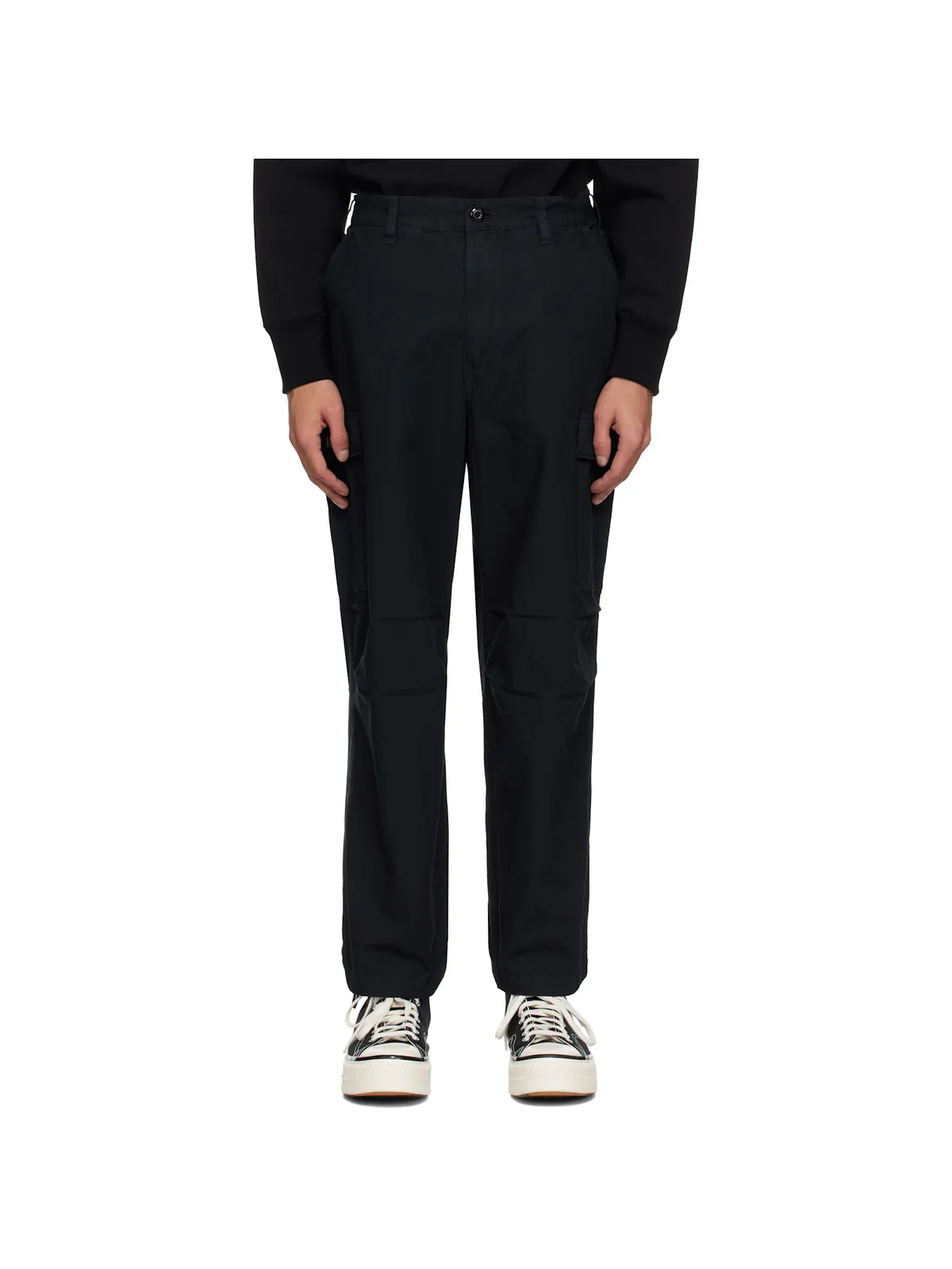 WTAPS ブラック MILT9602 カーゴパンツ - 画像1