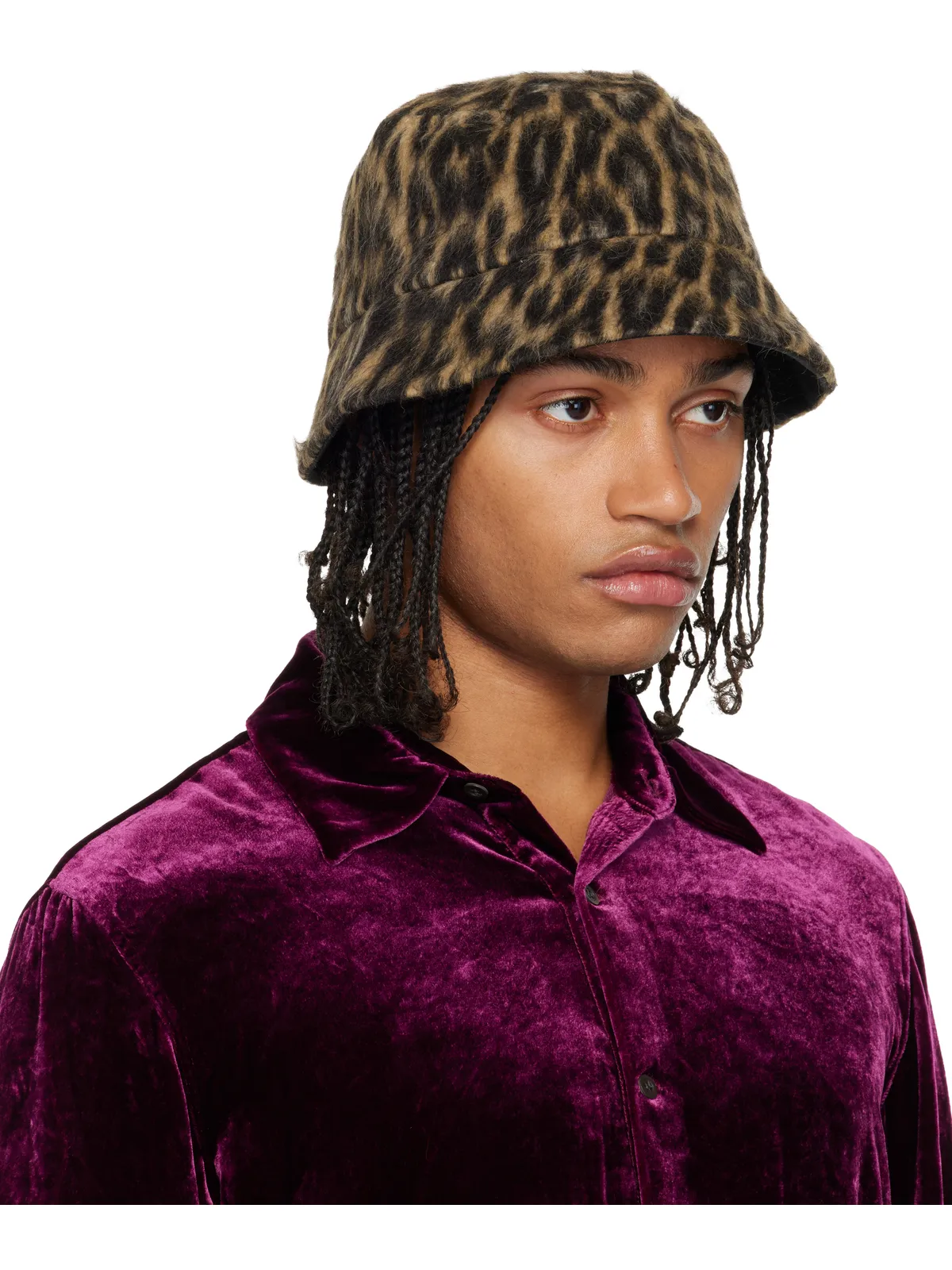 Lanvin レオパード プリント リバーシブル バケットハット - 画像2