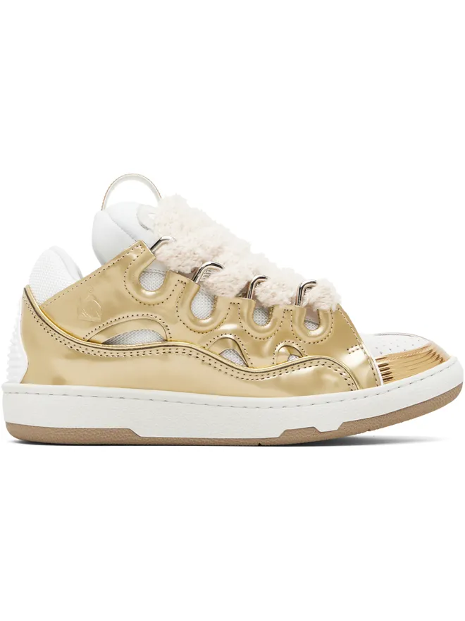 Lanvin Lanvin Curb Metallic Leather With Mesh Laces スニーカーの商品画像