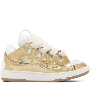 Lanvin Curb Metallic Leather With Mesh Laces スニーカー - サムネイル1