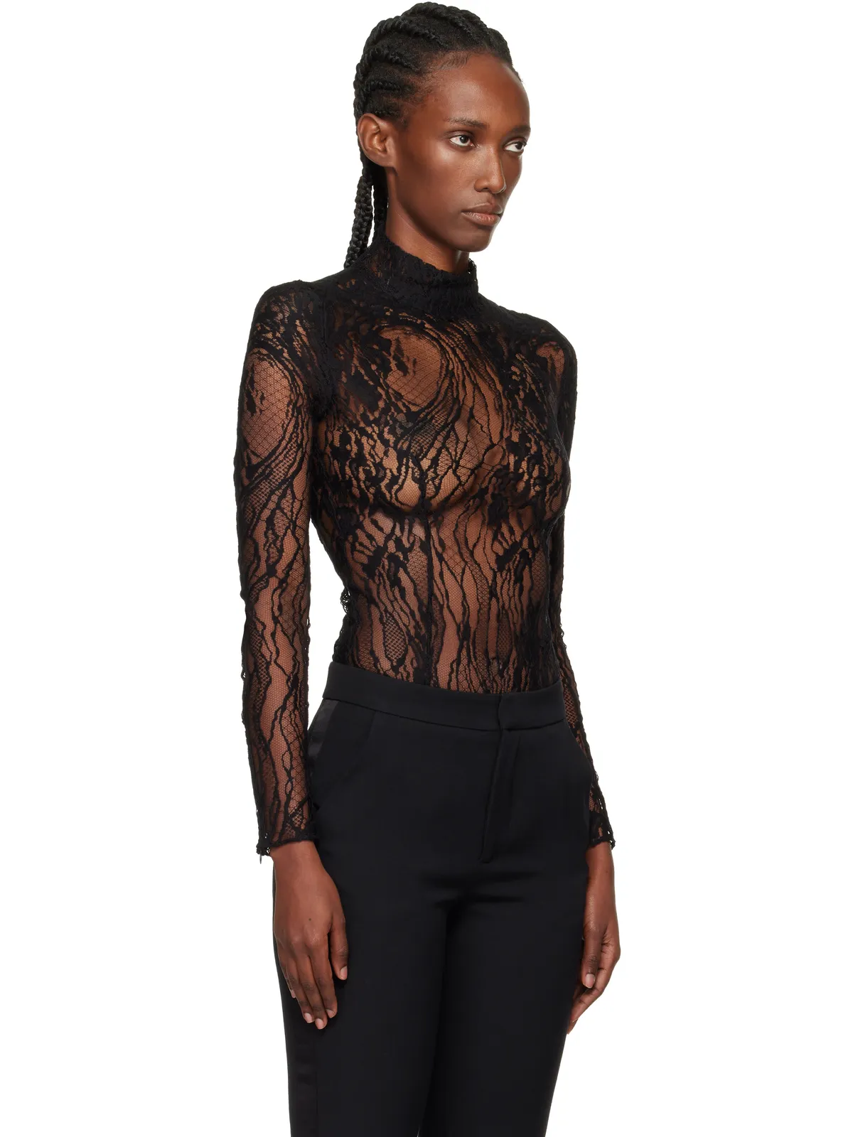 BALMAIN 長袖 レースボディスーツ - 画像2