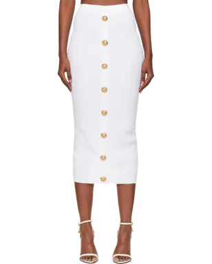 BALMAIN ケーブルニット ミディアムスカート - サムネイル1
