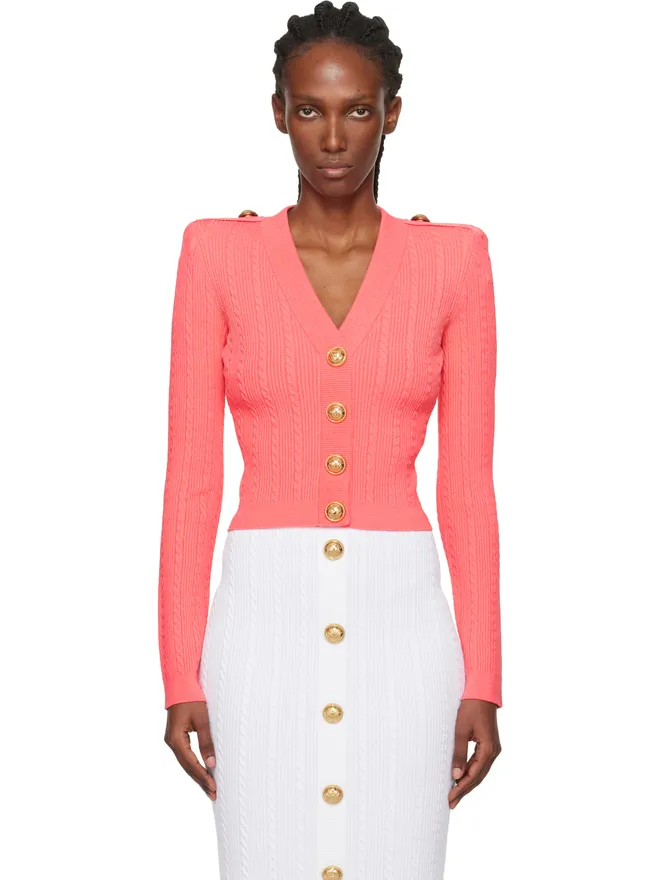 BALMAIN BALMAIN 長袖 ケーブルニット カーディガンの商品画像