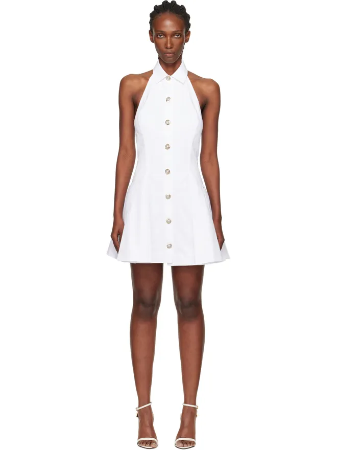 BALMAIN BALMAIN Aライン バックレス ポプリン ミニドレスの商品画像