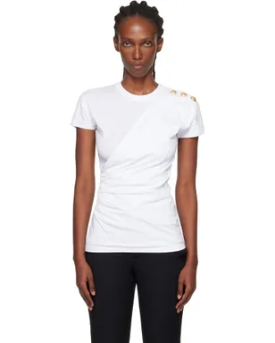 BALMAIN ドレープ ジャージ 半袖Tシャツ - サムネイル1