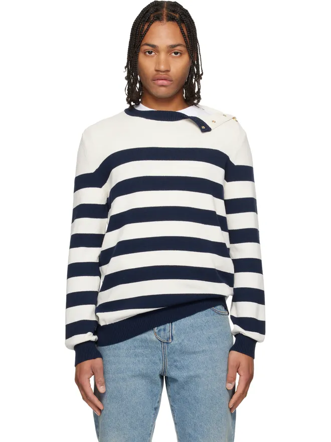 BALMAIN BALMAIN Buttoned Marinière ニット セーターの商品画像