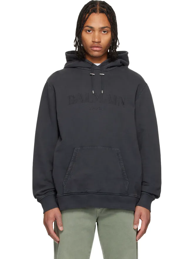 BALMAIN BALMAIN Vintage 'Balmain' Embroidered フーディの商品画像