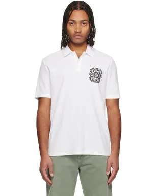 BALMAIN Écusson プリント コットン ポロシャツ - サムネイル1