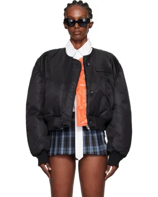 Pushbutton ロゴパッチ パデッド ボンバージャケット - サムネイル1