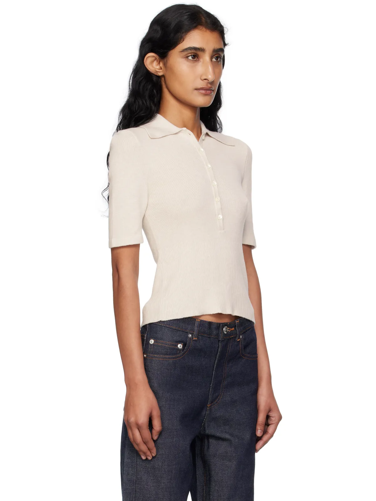 A.P.C. Joelle ニットポロシャツ - 画像2