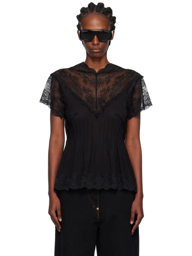 Pushbutton Pushbutton レーストリム ダーツ トップスの商品画像