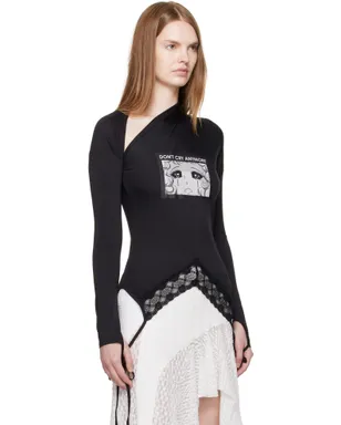 Pushbutton アシンメトリーネック ジャージ トップス - サムネイル2