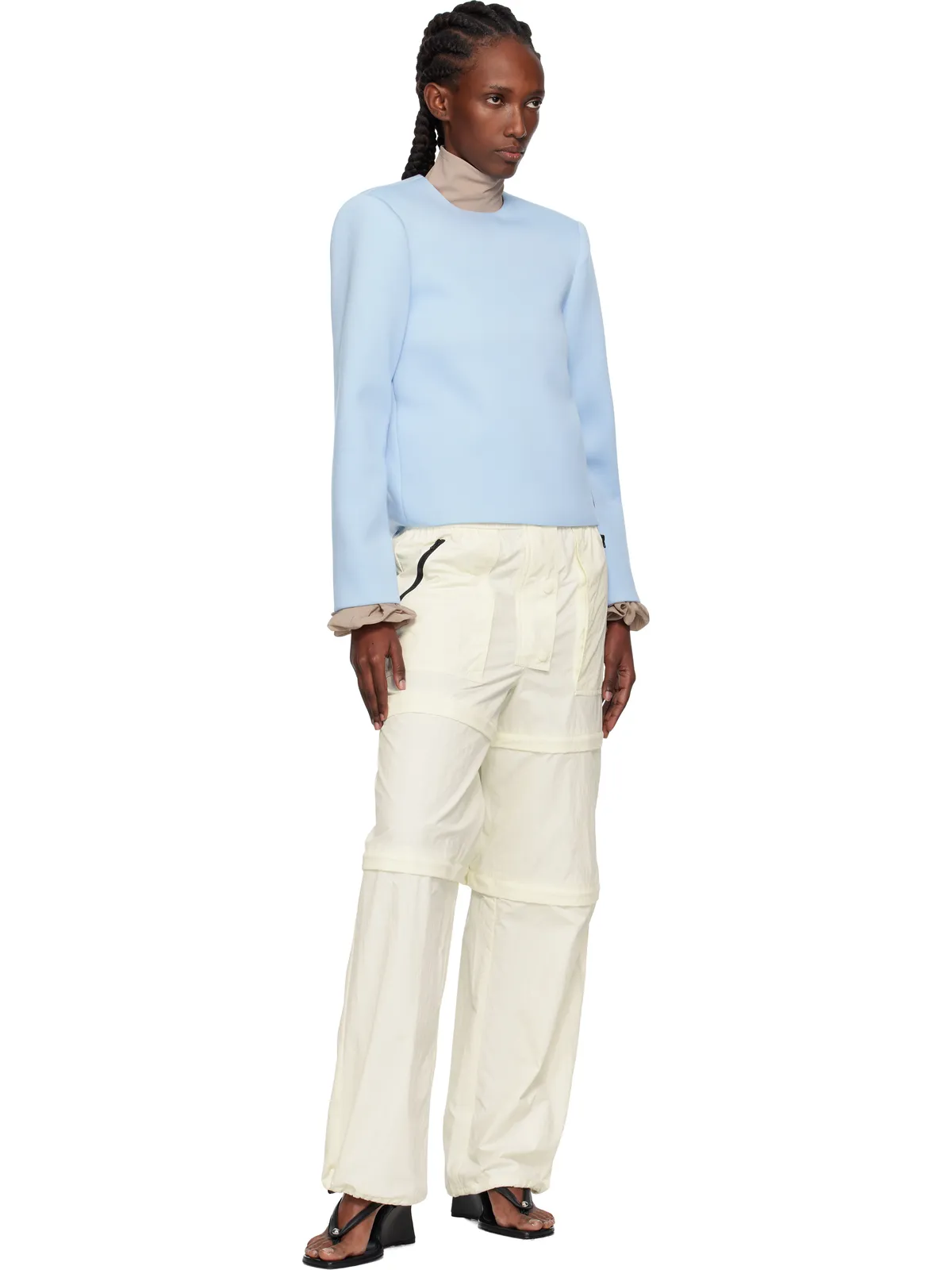 Pushbutton Curvy Shoulder トップス - 画像4