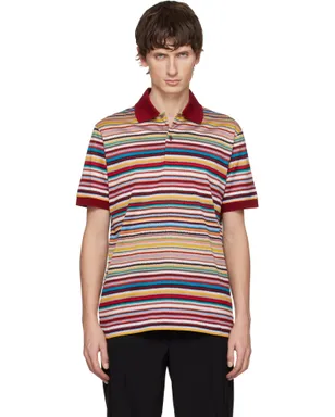 Paul Smith Noisy 'Signature Stripe' コットン ポロシャツ - サムネイル1