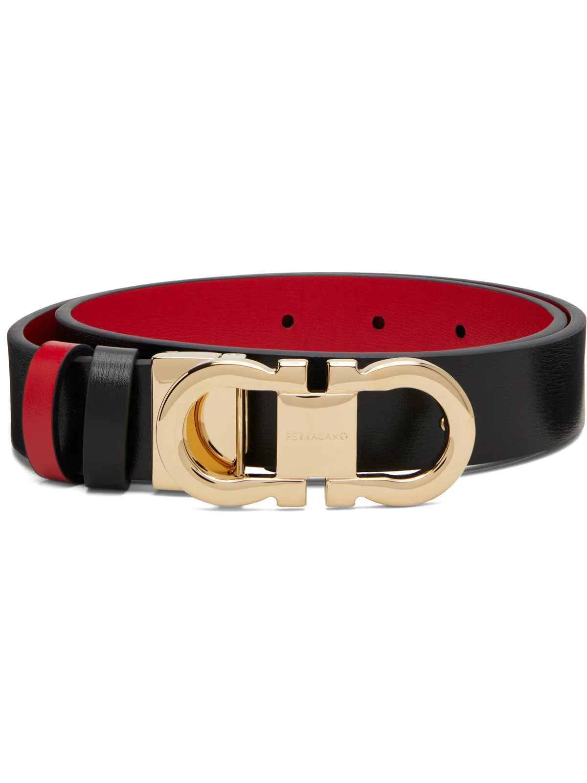 FERRAGAMO Gancini リバーシブル アジャスタブル ベルト - 画像1