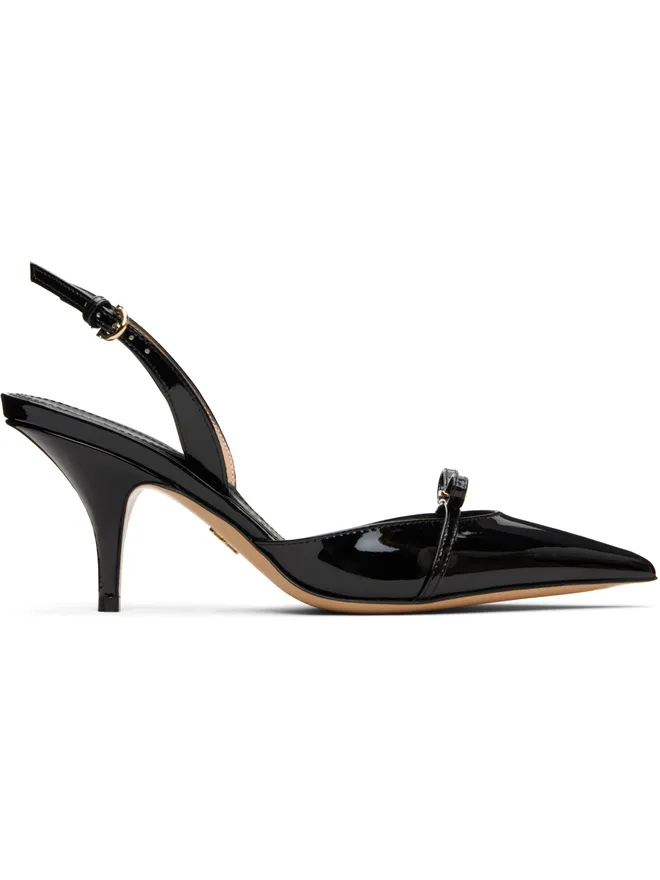 FERRAGAMO FERRAGAMO ブラック Mini Bow スリングバック パンプスの商品画像