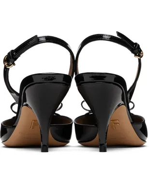 FERRAGAMO ブラック Mini Bow スリングバック パンプス - サムネイル2