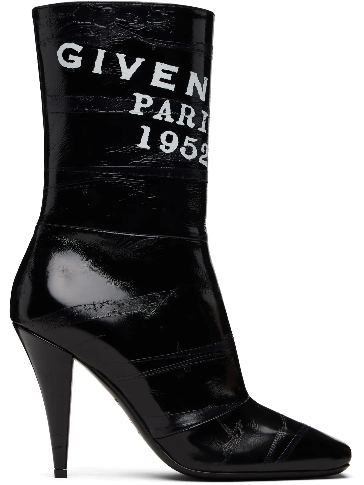 Givenchy Sliced Square 'GIVENCHY' Tape ブーツ - 画像1