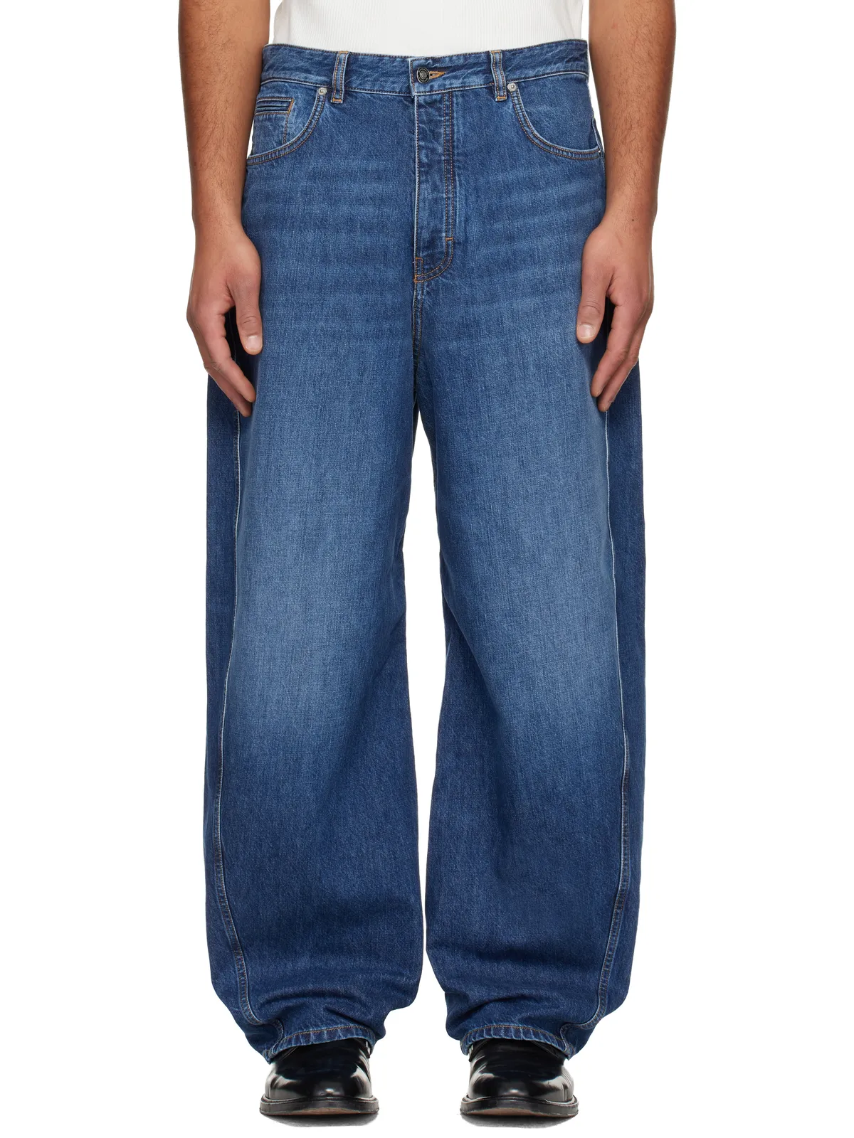 Givenchy Couture Seam ウォッシュド デニム ジーンズ - 画像1