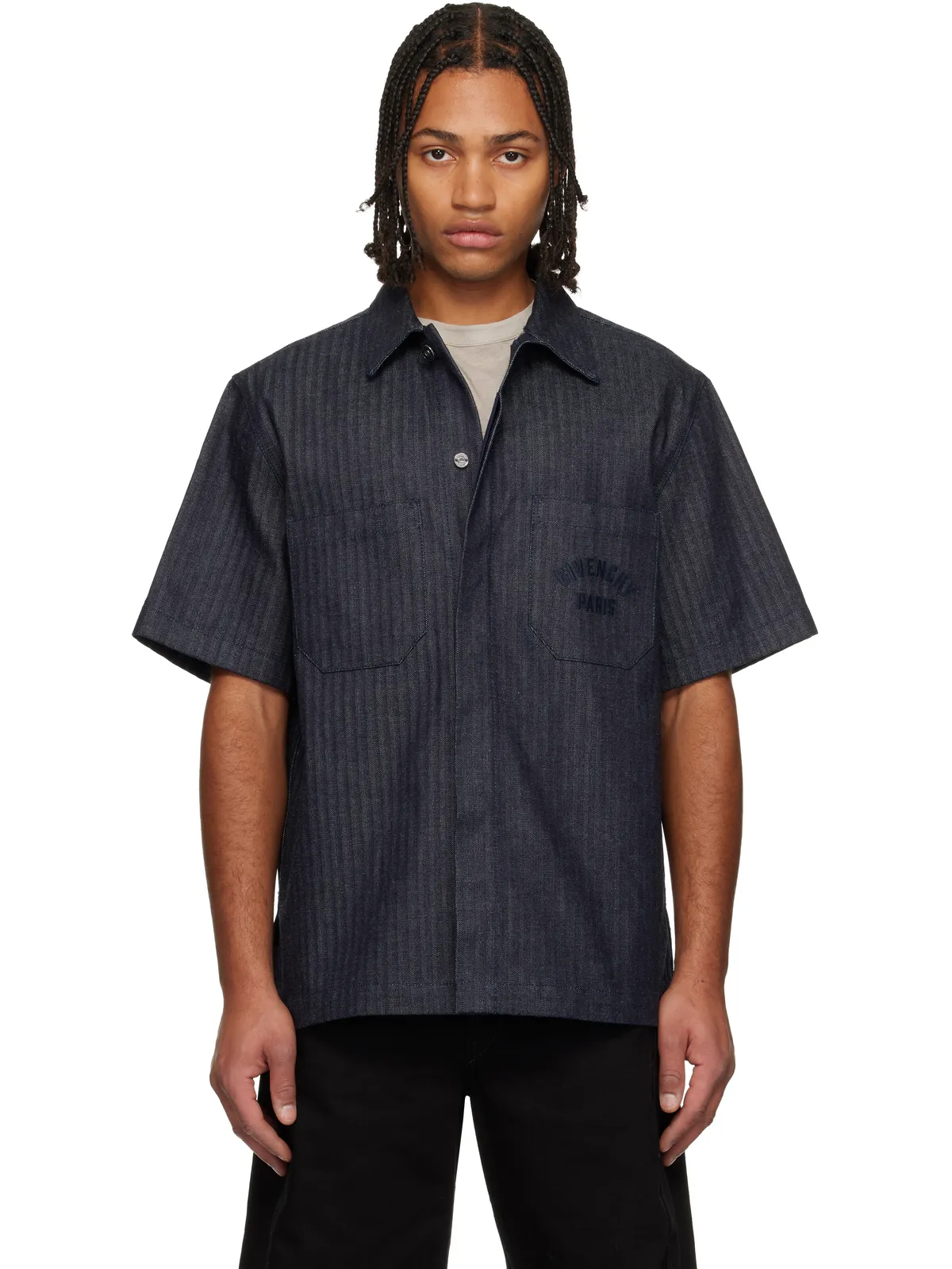 Givenchy ヘリンボーン デニムシャツ - 画像1