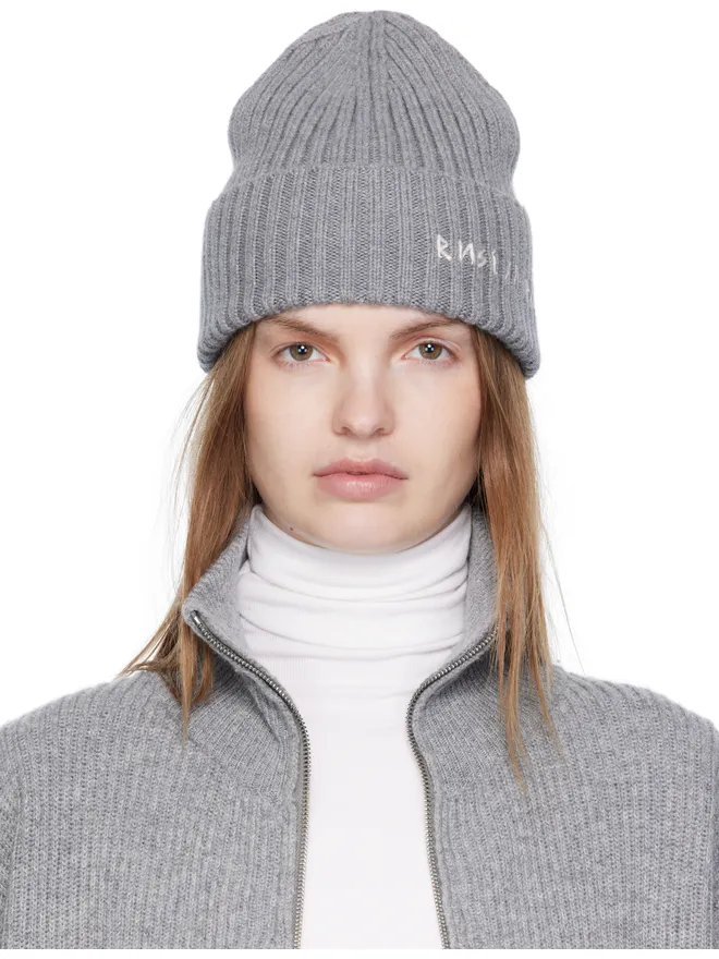 Ruslan Baginskiy Ruslan Baginskiy Monogram-Embroidered ウール ビーニーの商品画像
