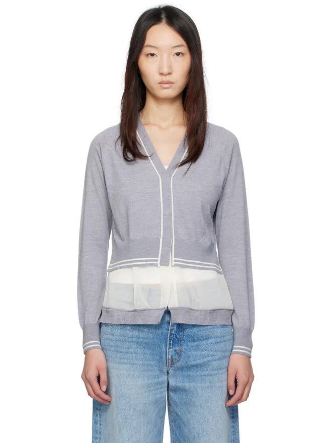 3.1 Phillip Lim 3.1 Phillip Lim Boxy Cardigan Chiffon Combo カーディガンの商品画像