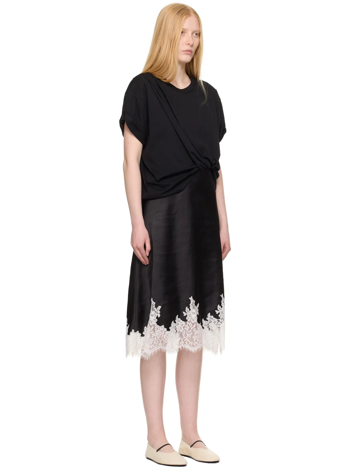 3.1 Phillip Lim ドレープ Tシャツ スリップ コンボ ミディアムワンピース - 画像2