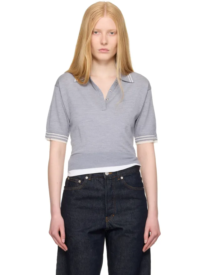 3.1 Phillip Lim 3.1 Phillip Lim クロップド ニットポロシャツの商品画像