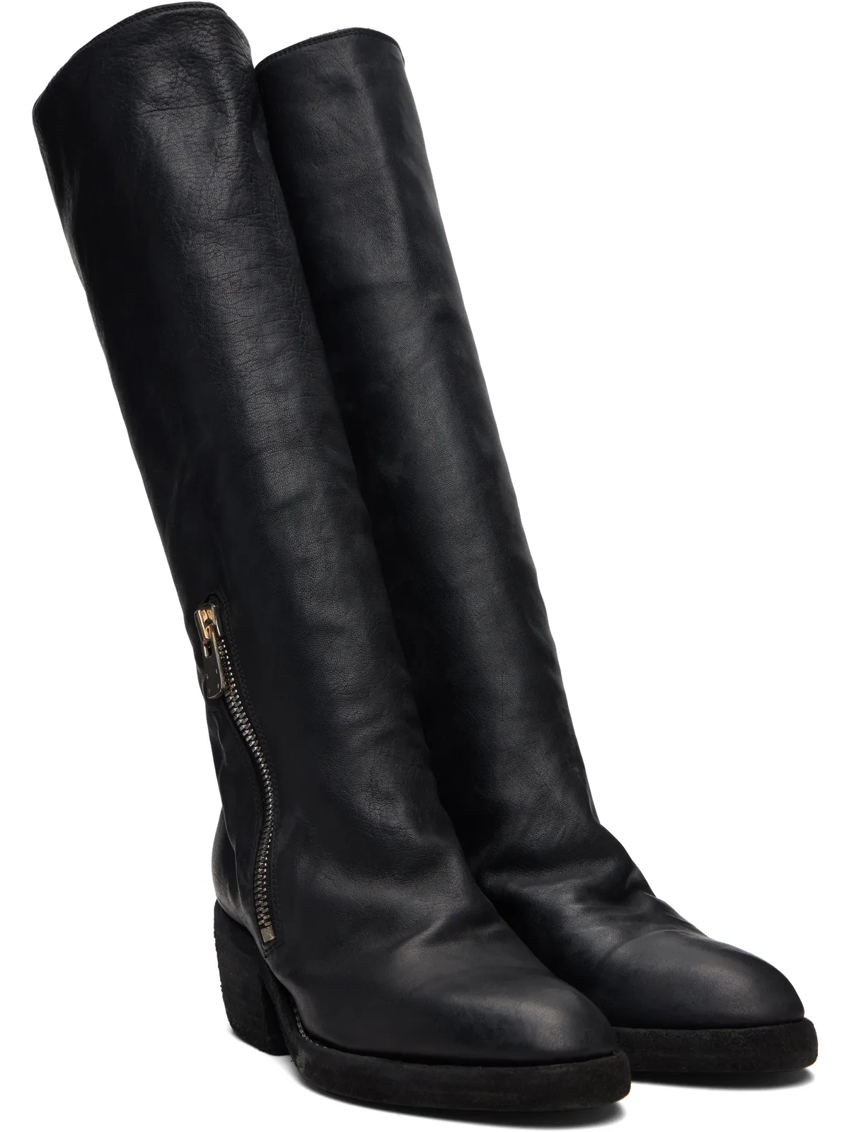 Guidi Soft Horse Black サイドジップ ハイブーツ - 画像4