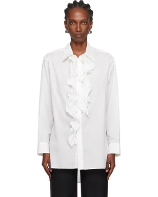 Y's Untrimmed Frill 綿ローン シャツ - サムネイル1