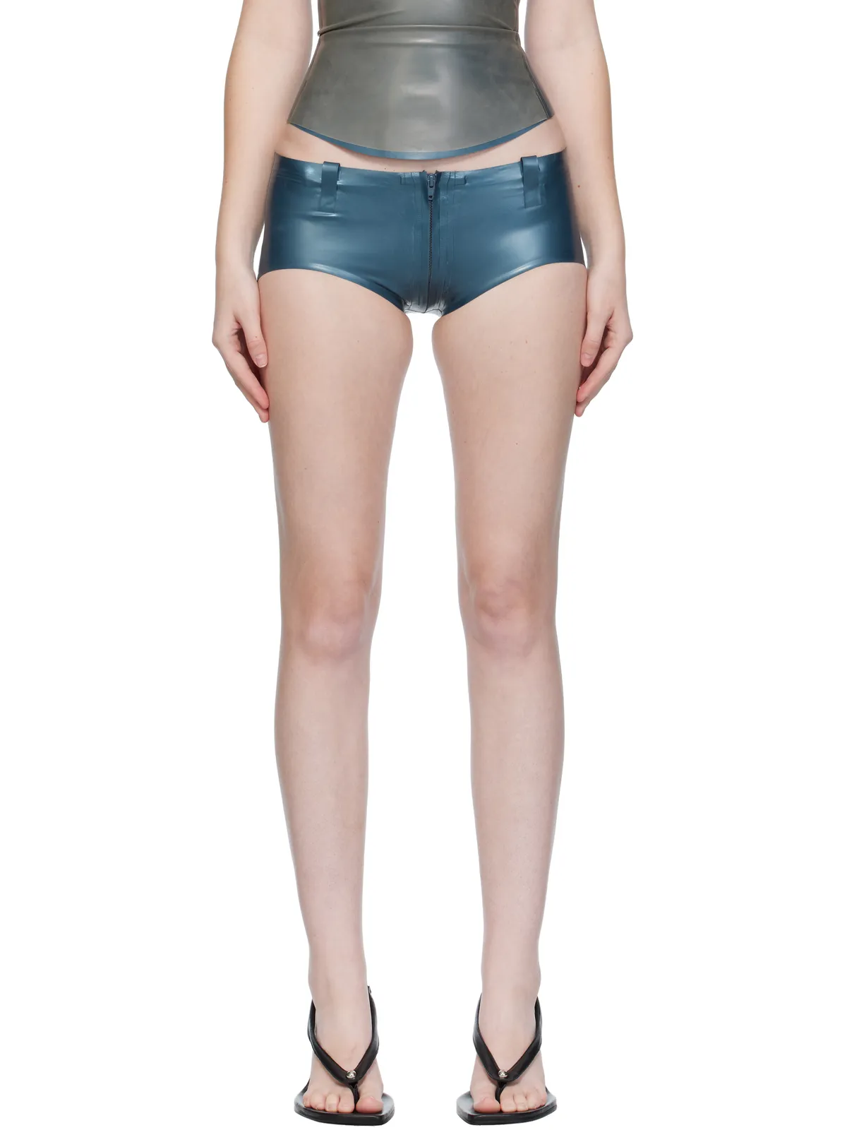 POSTER GIRL Rooney Latex Hotpants ボクサー ショートパンツ - 画像1