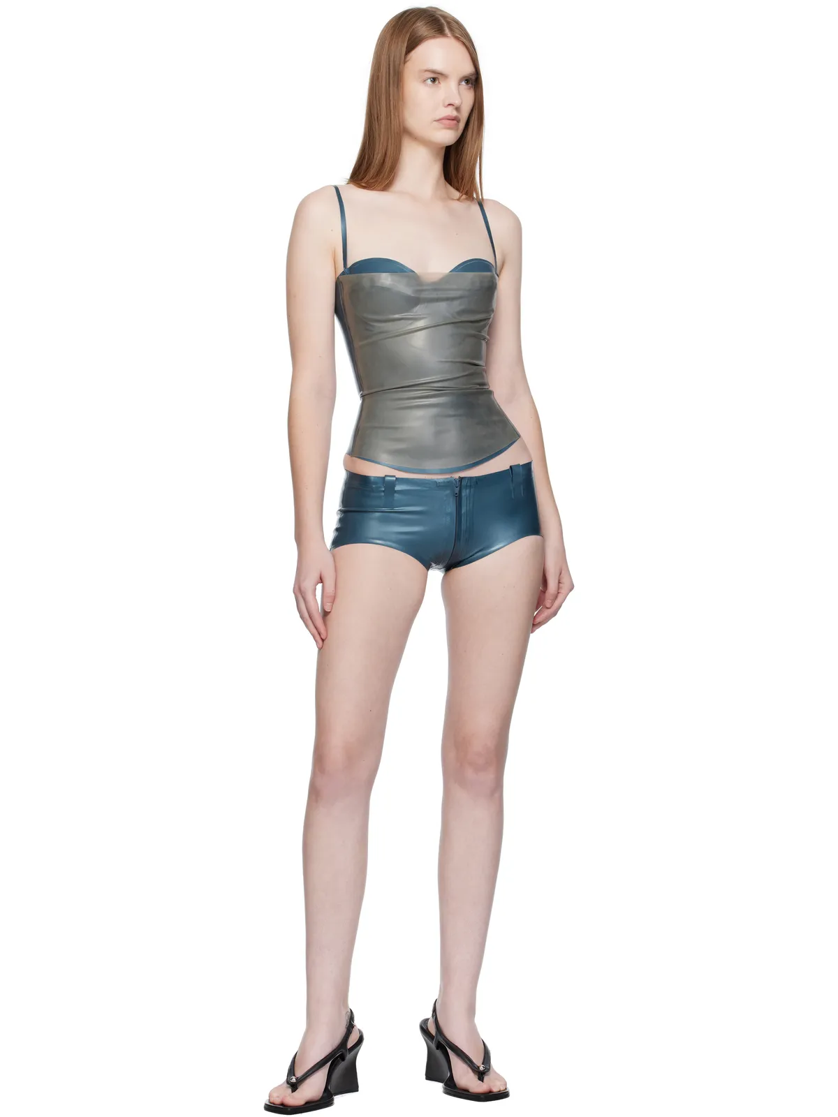 POSTER GIRL Rooney Latex Hotpants ボクサー ショートパンツ - 画像4