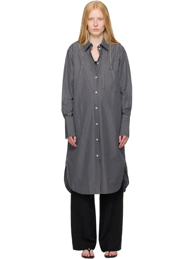 TOTEME TOTEME ストライプ ミディアム シャツワンピースの商品画像