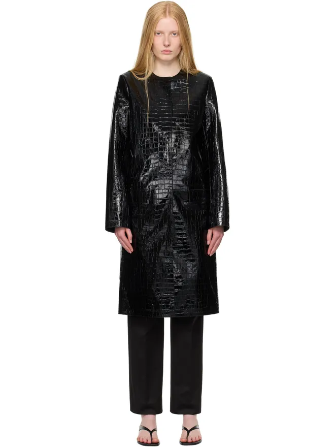 TOTEME TOTEME クロコエンボス レザーコートの商品画像