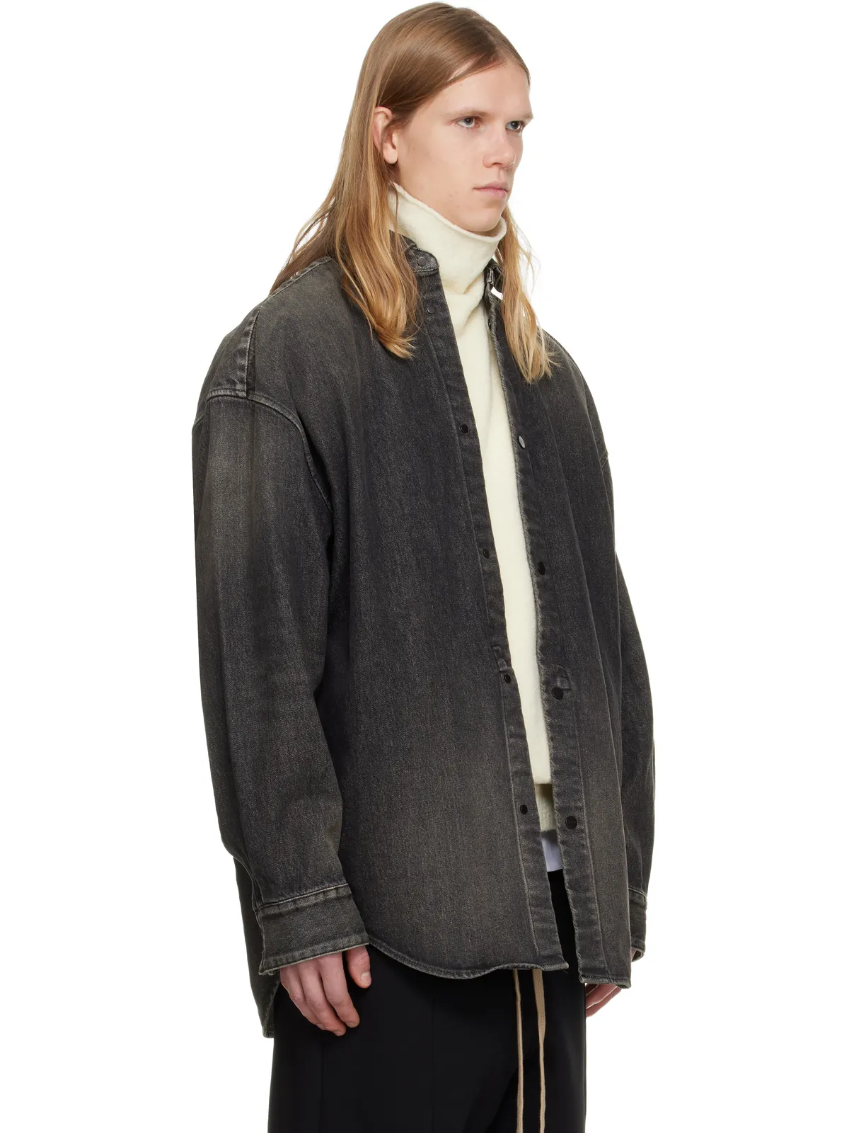 Fear of God Snap Front デニム オーバーシャツ - 画像2