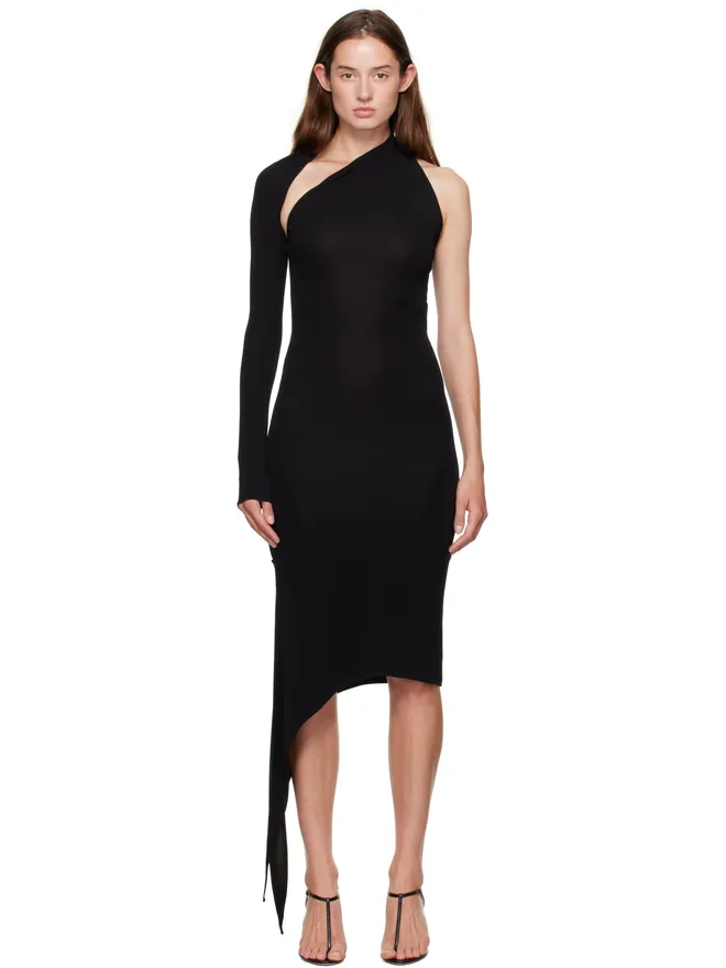 Courrèges Courrèges ワンショルダー クレープジャージ ミディアムワンピースの商品画像