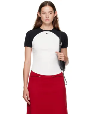 Courrèges Circle Contrast Tシャツ - サムネイル1