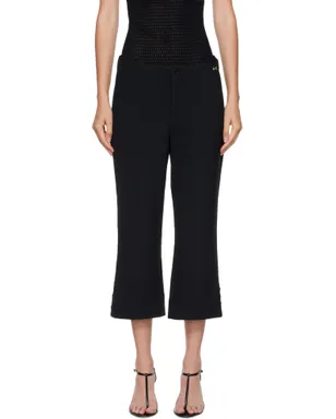 Victoria Beckham タブ ディテール クロップド トラウザーズ - サムネイル1