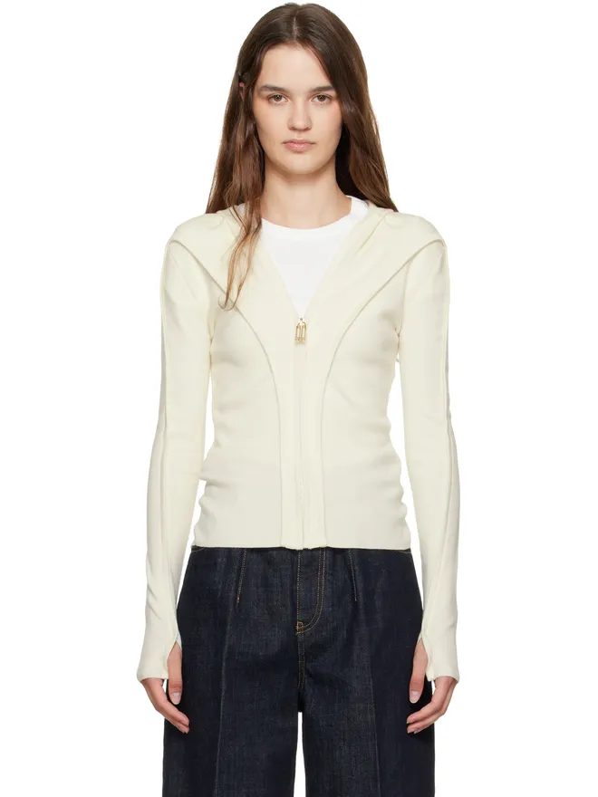 Victoria Beckham Victoria Beckham パイピング ディテール フーディの商品画像