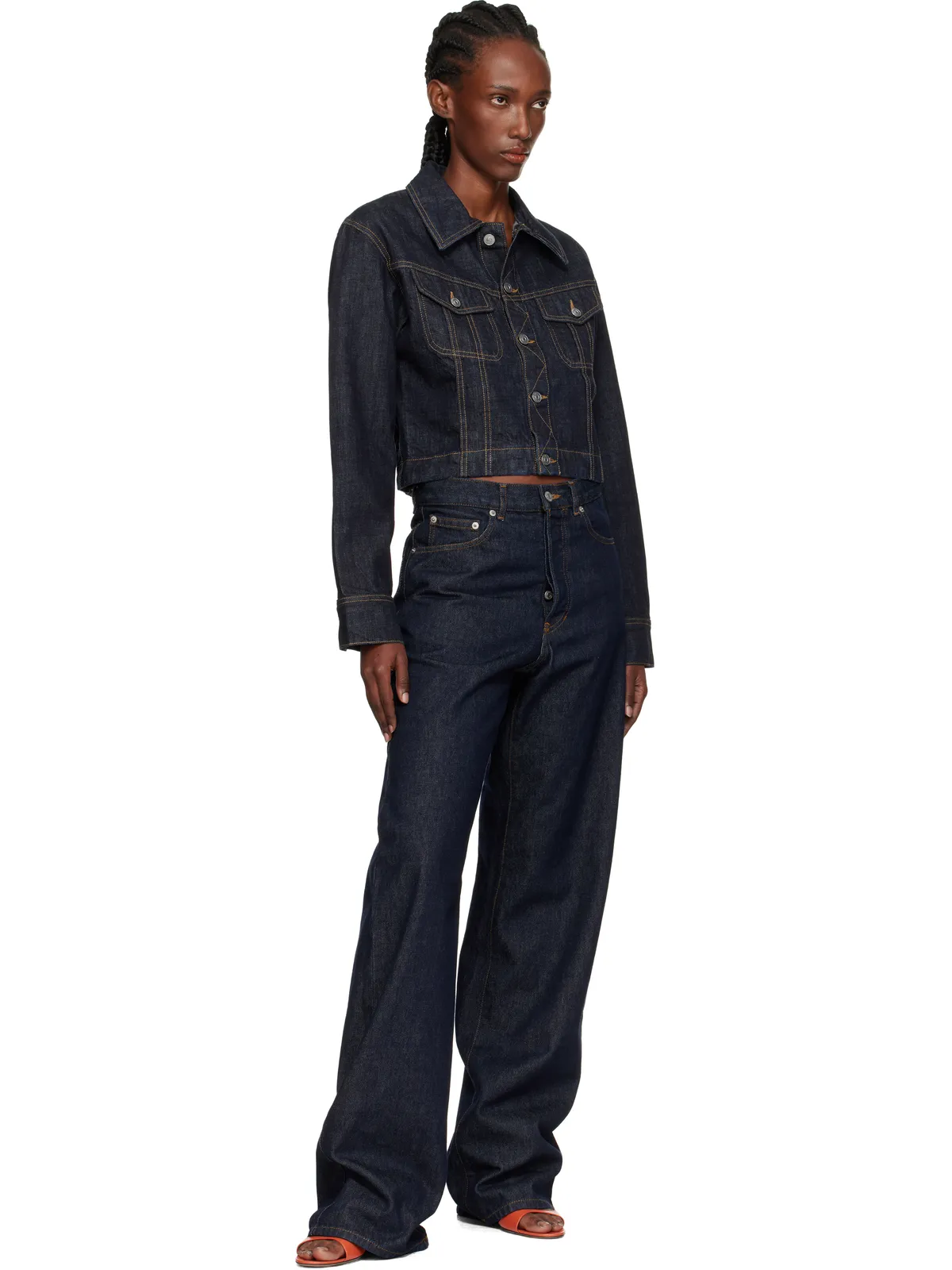 Victoria Beckham クロップド デニムジャケット - 画像4