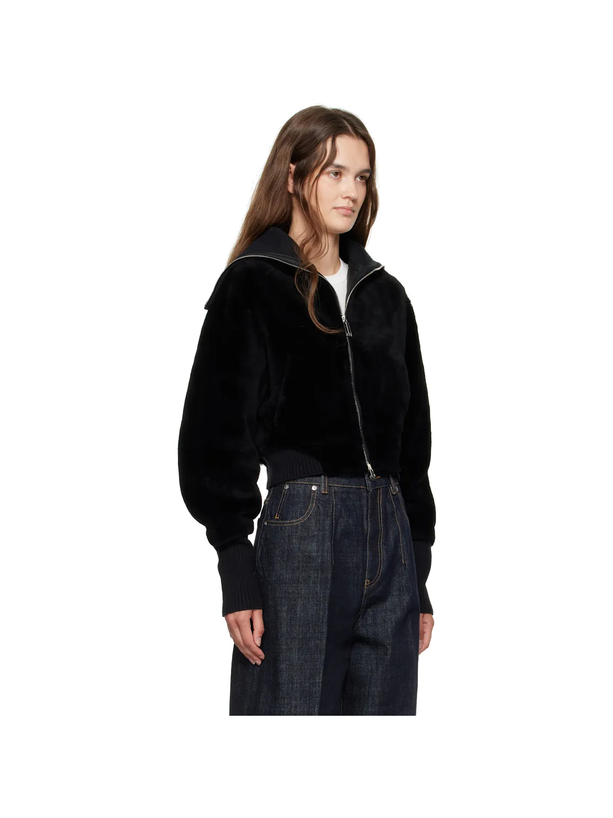 Victoria Beckham ジッパー シアリング ボンバージャケット - 画像2