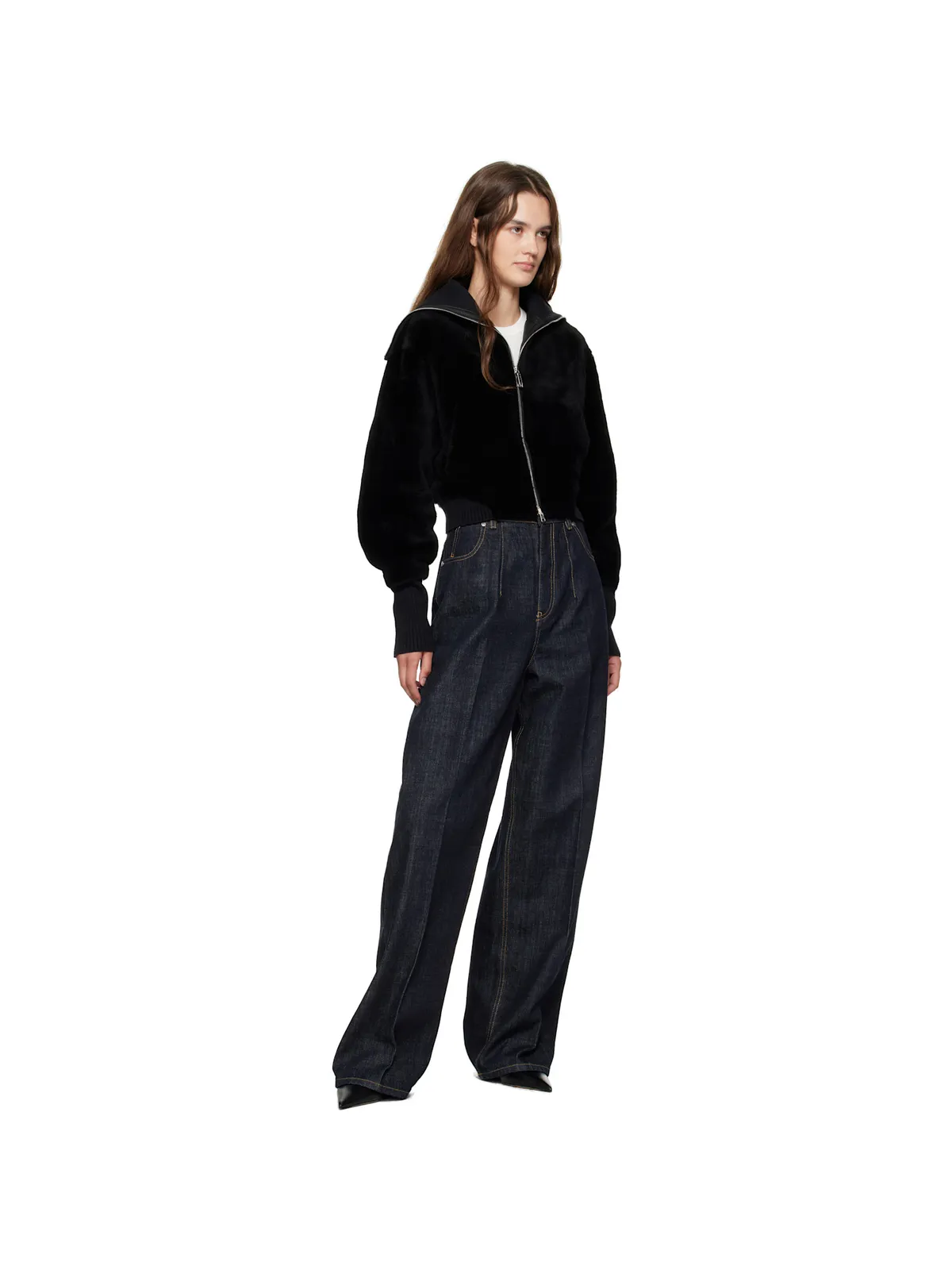 Victoria Beckham ジッパー シアリング ボンバージャケット - 画像4