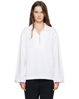 Victoria Beckham タブ ディテール デニム ブラウス - サムネイル1