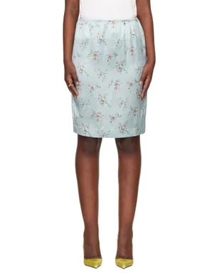 Bottega Veneta Silk Satin Floral Bunches ミディアムスカート - サムネイル1