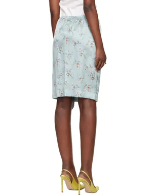 Bottega Veneta Silk Satin Floral Bunches ミディアムスカート - サムネイル3
