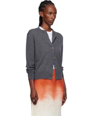 Bottega Veneta ウール リブ カーディガン - サムネイル2